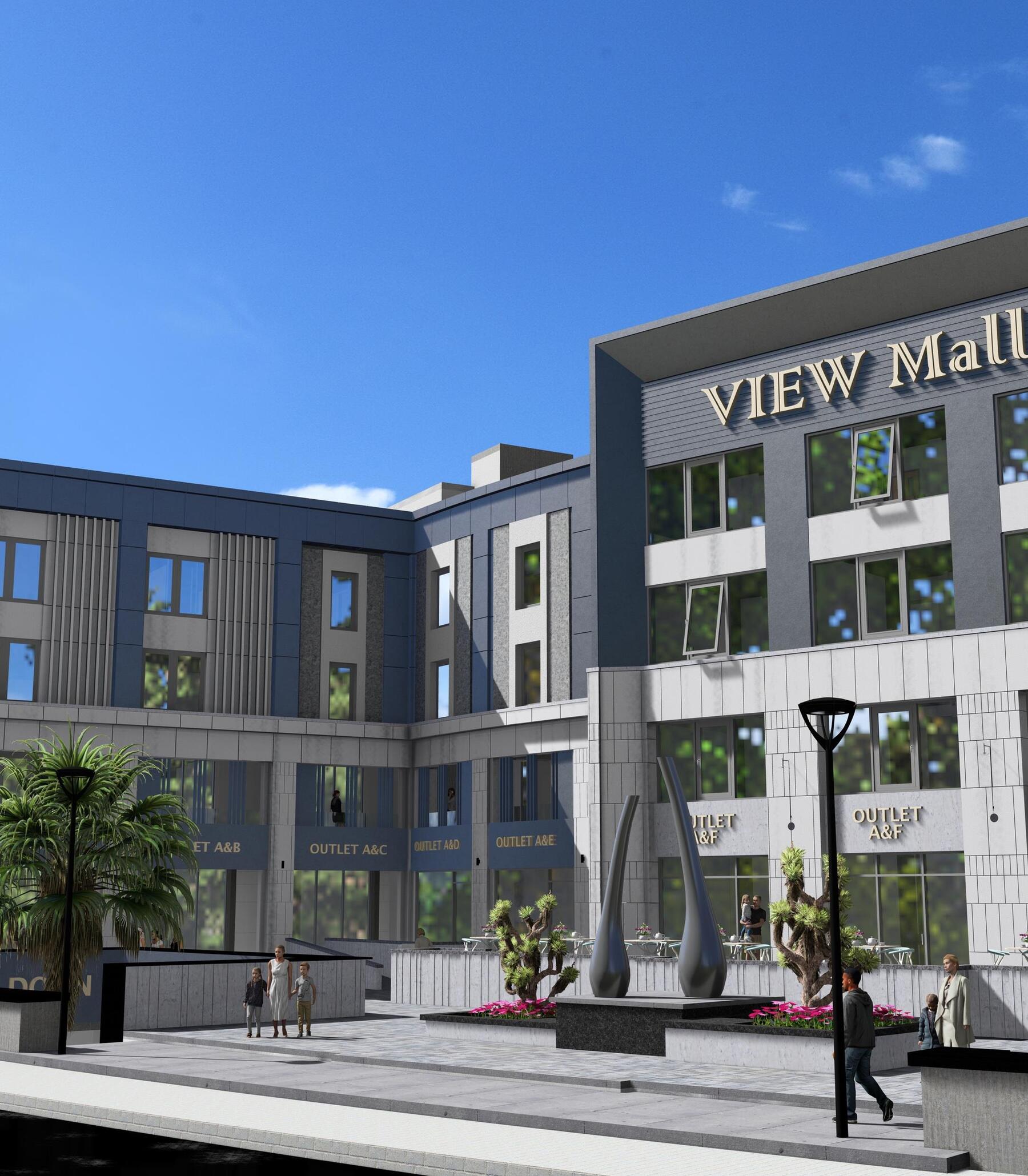 View Mall exterior render